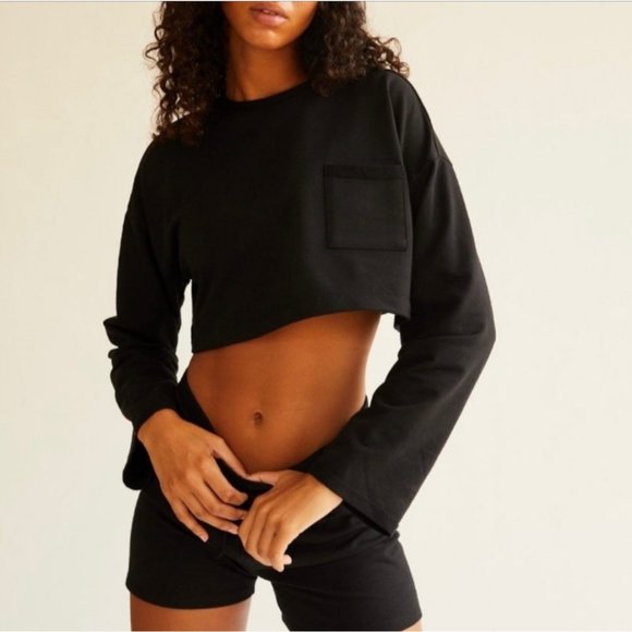 Free People Movement Sunny Set Loungewear Athleisure Matching Comfy Cozy Black - Picture 4 of 11